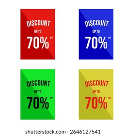 70% Discount Badges – Promotional Sale Stickers and Offer Labels for eCommerce and Marketing