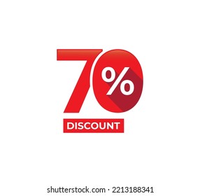 70% Discount Coupon. Sale tags set vector badges template. Sale offer price sign. Special offer symbol. Discount promotion. Discount badge shape. Vector illustration design