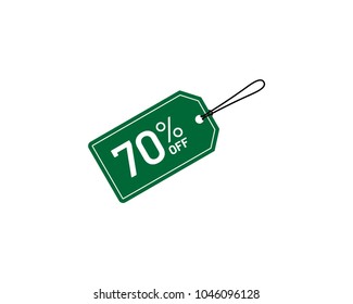 70% Discount Hang Tag Vector Design Template