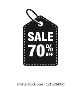 70% discount label symbols vector