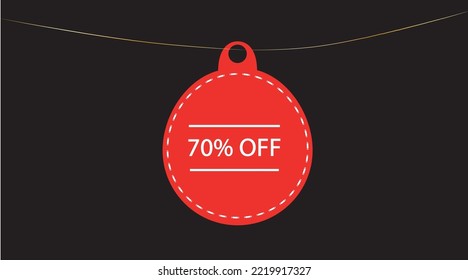 70% discount red label price tag 70 off black friday
