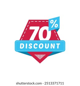 70% Discount Sale Vector Design Collection Template Illustration Flat