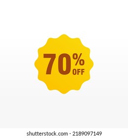 70 descuento, distintivos de vectores de venta para etiquetas, , pegatinas, banners, etiquetas, etiquetas, etiquetas web, nueva oferta. Banner de signo de origami de descuento