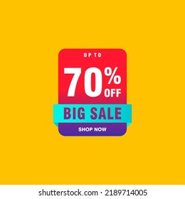 70 discount, Sales Vector badges for Labels, , Stickers, Banners, Tags, Web Stickers, New offer. Discount origami sign banner