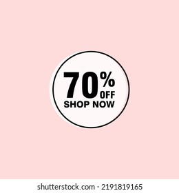 70 discount, Sales Vector badges for Labels, , Stickers, Banners, Tags, Web Stickers, New offer. Discount origami sign banner