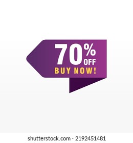 70 descuento, distintivos de vectores de venta para etiquetas, , pegatinas, banners, etiquetas, etiquetas, etiquetas web, nueva oferta. Banner de signo de origami de descuento