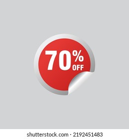 70 discount, Sales Vector badges for Labels, , Stickers, Banners, Tags, Web Stickers, New offer. Discount origami sign banner