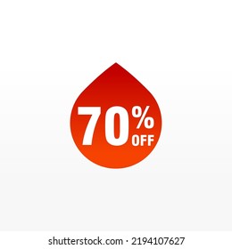 70 discount, Sales Vector badges for Labels, , Stickers, Banners, Tags, Web Stickers, New offer. Discount origami sign banner