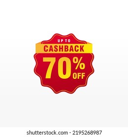 70 Rabatt, Vektor-Abzeichen für Labels, , Aufkleber, Banner, Tags, Web-Aufkleber, Neues Angebot. Discount-Origami-Zeichenbanner