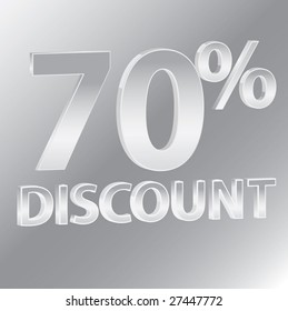 70% Discounts / vector