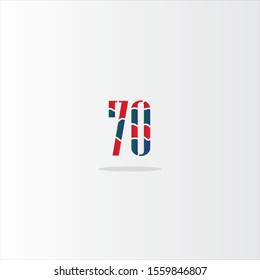 70 logo design. abstract logo design. number logo design
