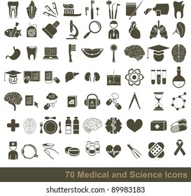 70 Medical, Science And Anatomical Icons