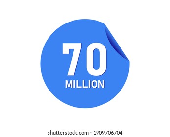 70 million texts on the blue sticker