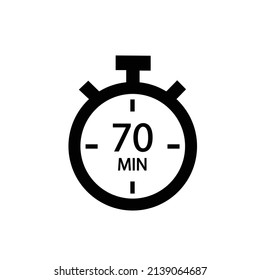 70 Minutes Timer Stopwatch Countdown Icon Stock Vector (Royalty Free ...