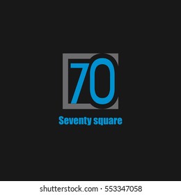 70 Number logo design vector element
