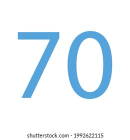 70 NUMBER SIMPLE CLIP ART VECTOR