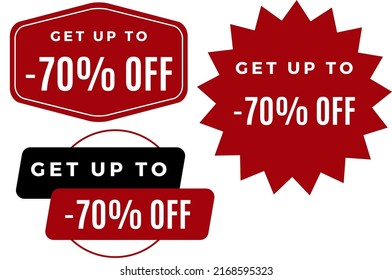 up to 70% off banner vector