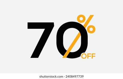 70% fuera del vector de venta creativa, 70% fuera del arte vectorial, descuento de venta vector
