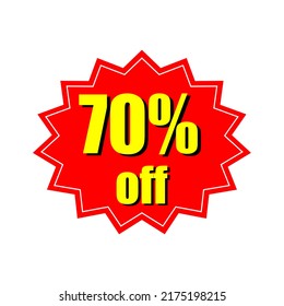 70 % off discount badge vector design.eps
