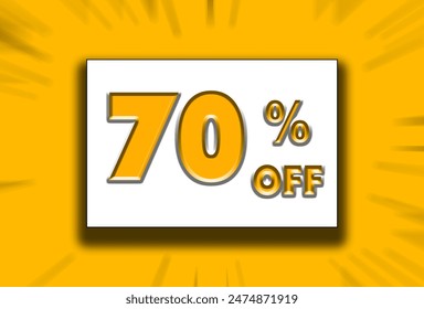 70 off discount creative vector banner illustration, sale special offer 70% off, 70% off discount creative vector