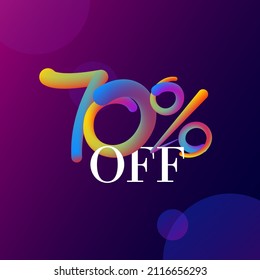 70% Off Discount Label Design Background Template