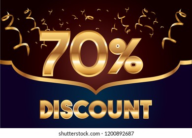 70% off discount promotion sale,  sale promo marketing.