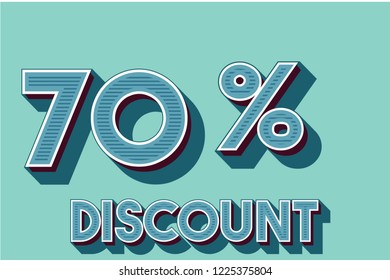 70% off discount promotion sale,  sale promo marketing.
