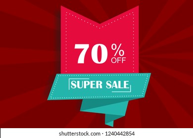 70% off discount promotion sale,  sale promo marketing.