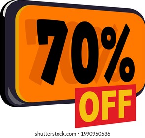 70% off discount vector art
