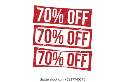 70% de descuento en el sello rojo de goma.