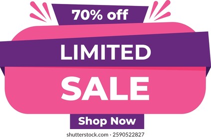 70% Off Sale Banner, Promotion