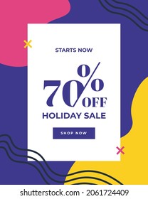 70% OFF SALE, Discount promo AD for Your Business