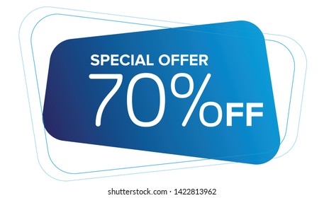 70% OFF Sale. Discount Special Offer Promo Advertising, discount promotion, sale discount offer, 70% discount special offer Banner Design Template. - illustration