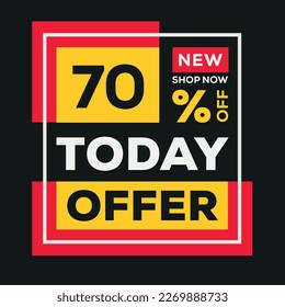70% OFF Sale Discount, Today offer, Shop Now.
