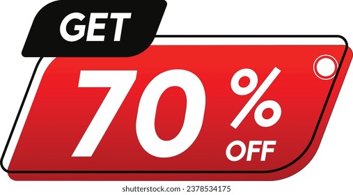 70% off special discount offer sale vector free social media post design sticker label tag
