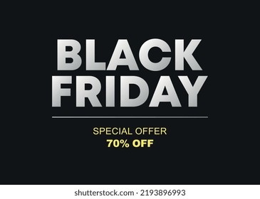 70% off. Special Offer Black Friday. Vector illustration price discount. Campaign for stores, retail