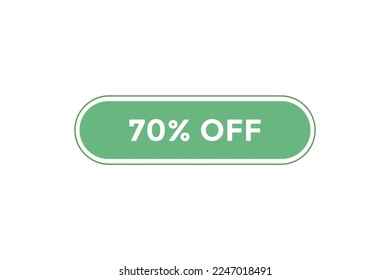 70% off special offers. Marketing sale banner for discount offer. Hot sale, super sale up to 70% off sticker label template
