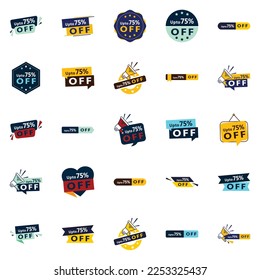The Up to 70% Off Vector Pack 25 High Quality Designs for Your Sale Marketing Needs