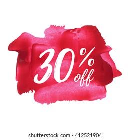 70% OFF vector text, logo, card, poster, word, written on painted yellow background
