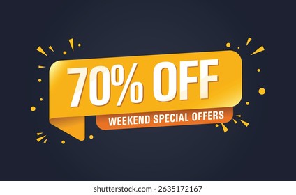 70% Off Weekend Special Offer Banner, Weekend Special