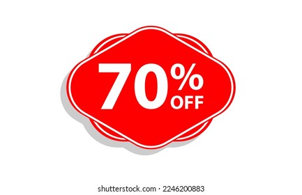 70 offer tag discount vector icon stamp