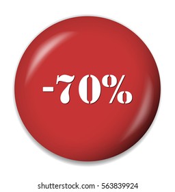 70 percent button