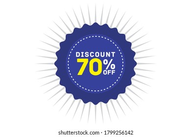 70 percent discount blue color,sticker sale, tage shop