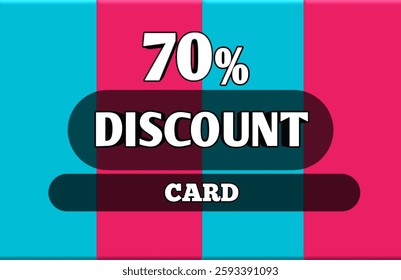 70 percent discount card 70% discount voucher discount shopping card