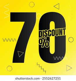 70 por cento ícone de desconto, 70 por cento vetor de desconto oferta especial, 70 por cento oferta de redução de preço de venda, sexta-feira compras venda desconto percentual design