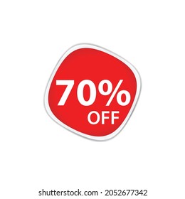 70 percent discount, Sales Vector badges for Labels, percent sale label symbols, Tags, Web Stickers, Discount origami sign banner, Sale and discount labels, Price off tag icon
