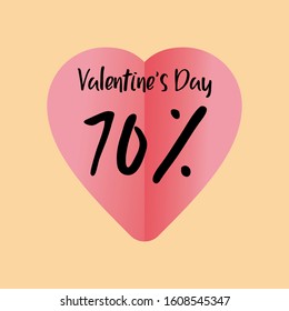 70 Percent Love Discount Valentines Day