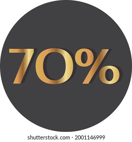 70 percent off 3d Sign on GREY Background, Special Offer 70% Discount Tag, Sale up to 70% off, Sale Symbol, Special Offer Tag, Label, Label, Banner, Advertising, Badge, Web Icon