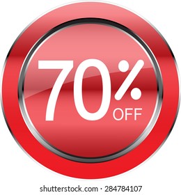 70 percent off button