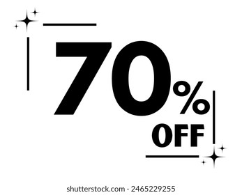 70% Percent OFF Discount Black